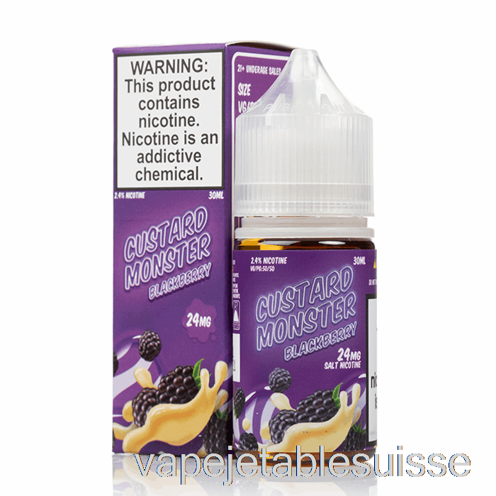 Vape Suisse Mûre - Crème Anglaise Monstre Sels - 30ml 48mg